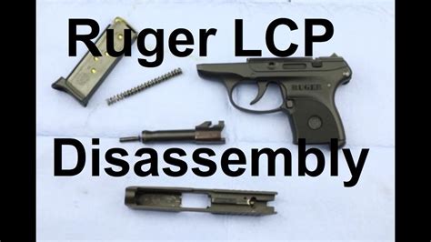 The recoil spring is not captured on the guide. . Ruger lcp disassembly